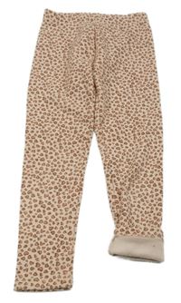 Světlerůžové zateplené legíny se srdíčky C&A