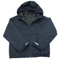 Tmavomodrá funkční šusťáková větrovka s kapucí Crivit