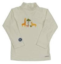 Bílé UV triko se zvířátky Nabaiji