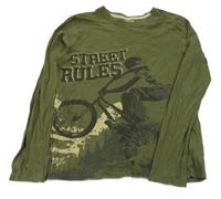 Khaki triko s cyklistou Destination 