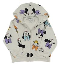 Bílá propínací mikina s Minnií a kapucí George 