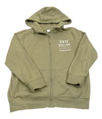 Béžová propínací mikina s nápisem Yigga