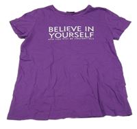 Fialové tričko s nápisem LC Waikiki 