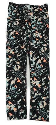 Černo-barevné vzorované sportovní legíny F&F