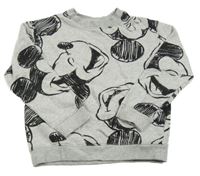 Šedá melírovaná mikina s Mickeym H&M