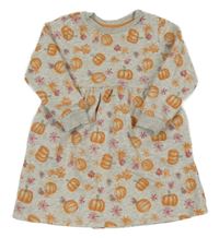 Šedé teplákové šaty s dýněmi Nutmeg