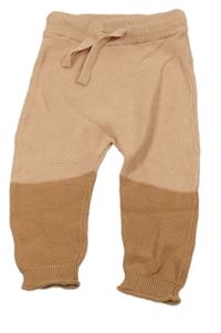 Oranžovo-béžové pletené kalhoty H&M
