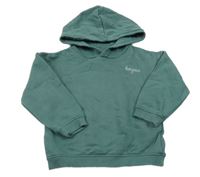 Zelenošedá mikina s nápisem a kapucí Kiabi