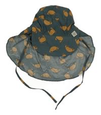 Šedá šusťáková kšiltovka s kraby 