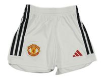 Bílé fotbalové funkční kraťasy - Manchester United  Adidas
