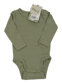 Nové - Khaki žebrované body H&M