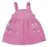 Růžové manšestrové šaty s jednorožci Primark