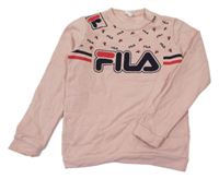 Světlerůžová mikina s logem Fila
