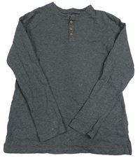 Tmavošedé melírované triko H&M