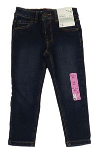 Tmavomodré skinny stretch rifle Denim Co.