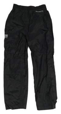 Černé kostkované šusťákové voděodolné kalhoty Karrimor