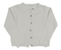 Bílý propínací crop svetr Next