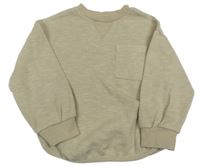 Béžová melírovaná oversize mikina s kapsou M&S