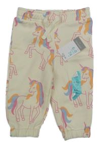 Nové - smetanové tepláky s jednorožci PRIMARK