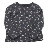 Tmavošedé triko s obrázky George