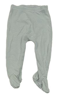 Olivovo-bílé pruhované žebrované polodupky Matalan