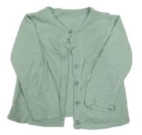 Světleolivový 3D puntíkatý propínací svetr Matalan