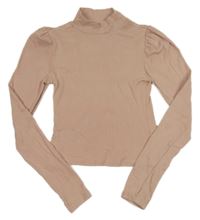 Pudrový žebrovaný crop rolák 