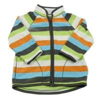 Pruhovaná fleecová propínací mikina Topomini