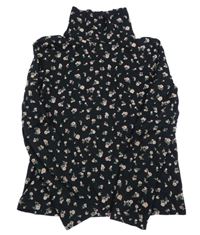 Černý rolák s kytičkami C&A