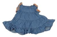 Modré riflové šaty s volánky George