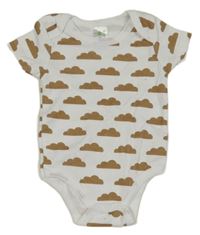 Bílo-hnědé body s obláčky 