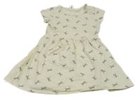 Smetanové šaty s mašličkami dopodopo