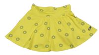 Žlutá květovaná sportovní sukně se všitými kraťasy SKECHERS