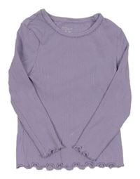 Fialové žebrované triko PRIMARK