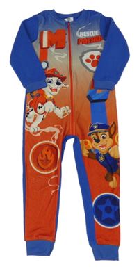 Červeno-cobaltově modrý fleecový overal s PAW PATROL nickelodeon