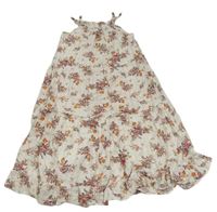 Krémové květované třpytivé šaty Matalan
