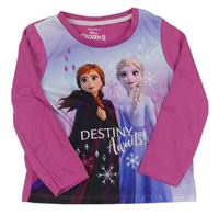 Růžovo-fialové triko Ledové Království Disney