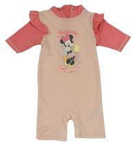 Světlerůžovo-růžový UV overal s Minnie a volánky Primark