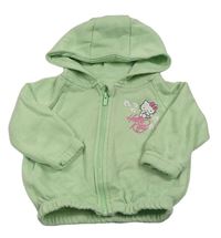 Zelenkavá propínací mikina s Hello Kitty a kapucí Primark