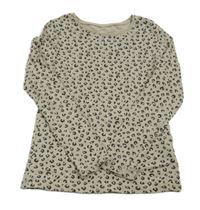 Béžové vzorované triko H&M