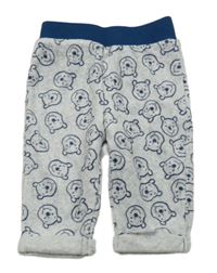 Šedé melírované sametové tepláky s Púem Disney