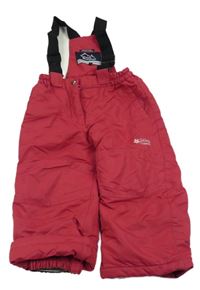 Malinové šusťákové laclové oteplovačky