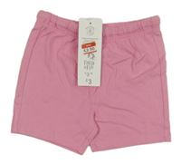 Nové - Růžové bavlněné kraťasy F&F
