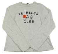 Nové - Světlešedé melírované triko s nápisem George