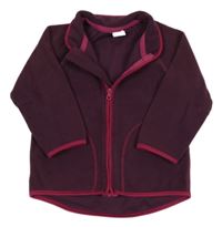 Vínová fleecová propínací mikina H&M