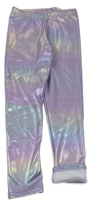 Lila metalické zateplené legíny Dopodopo