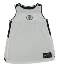 Bílo-černé sportovní tílko s potiskem