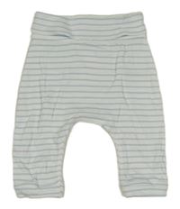 Bílo-světlemodré pruhované lehké tepláky Nutmeg