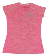 Neonově růžové melírované sportovní tričko s nápisem Ergeenomixx