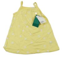 Nové - Žluté puntíkaté bavlněné šaty H&M